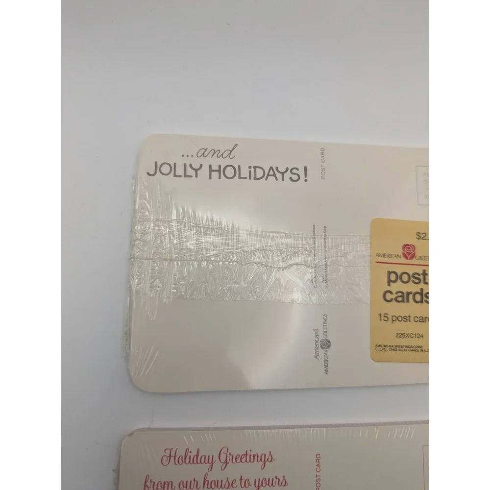 NOS‎ Vintage American Greetings Christmas Postcards Set Lot Holiday Cards